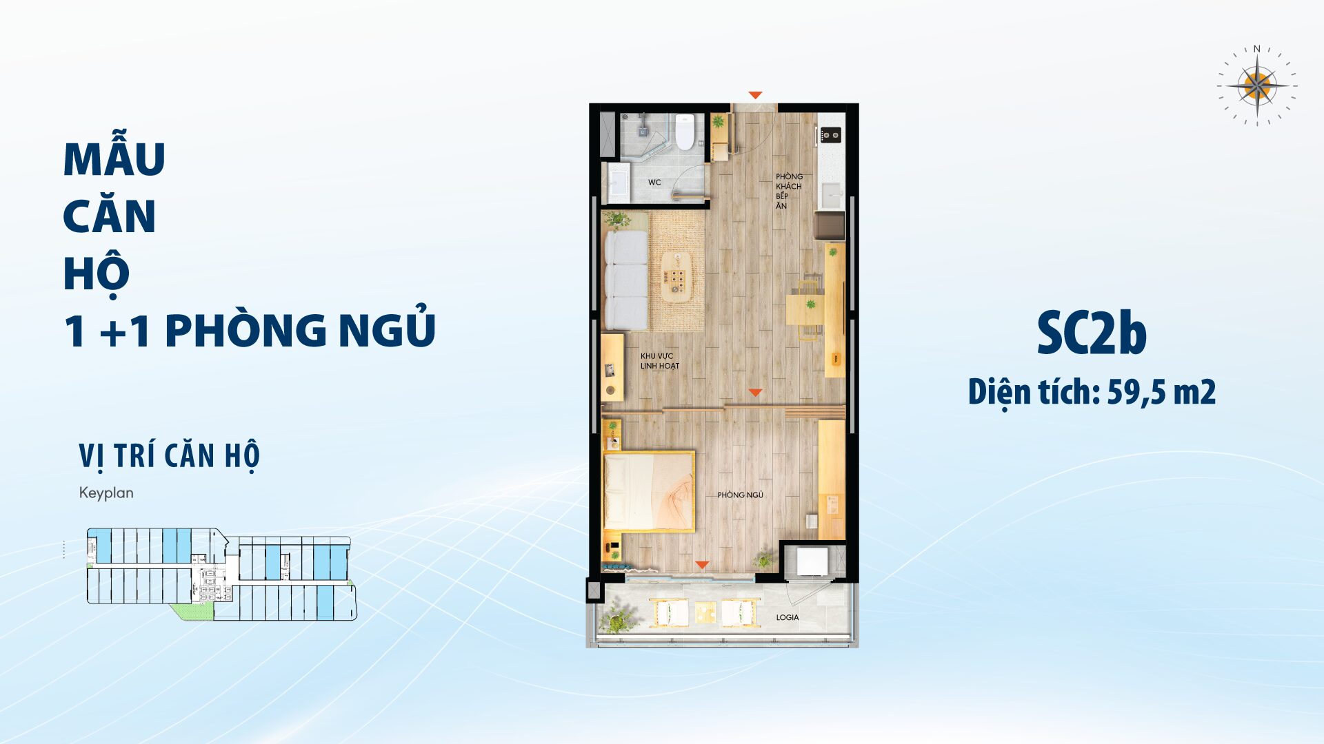 Căn hộ 1+1PN TTC Plaza Đà Nẵng