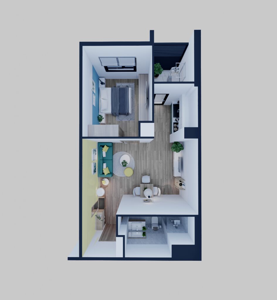 Mẫu căn hộ 1PN FPT Plaza 4