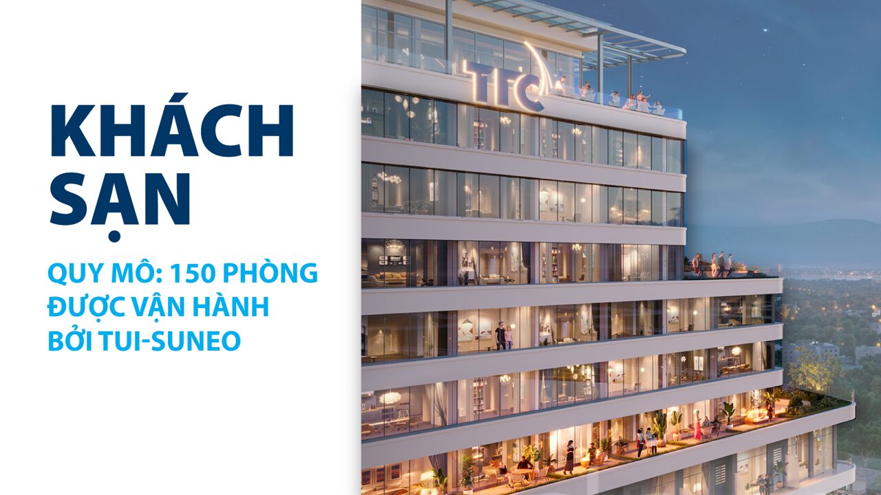 Căn hộ khách sạn với số lượng 150 phòng.